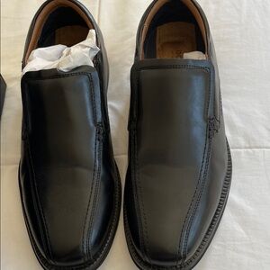 Black Leather Men's Loafers